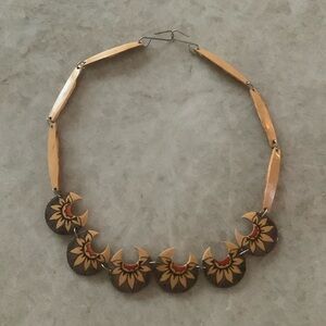 Vintage wood necklace